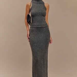 MESHKI Elise Maxi Skirt and Turtleneck Set